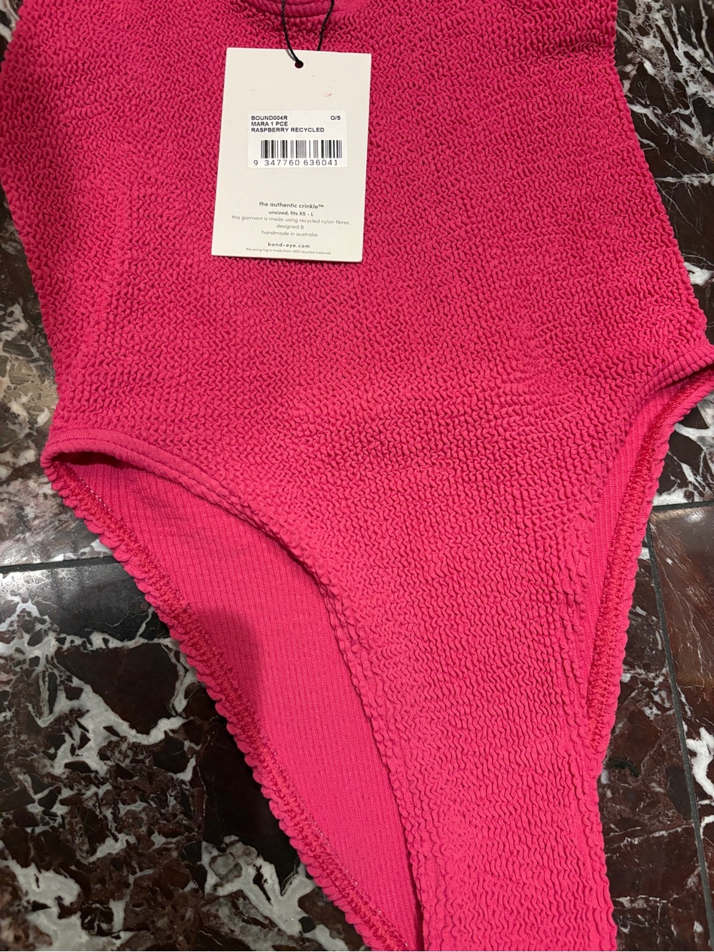 bond-eye Raspberry Textured One-Piece Swimsuit - Picture 2 of 4